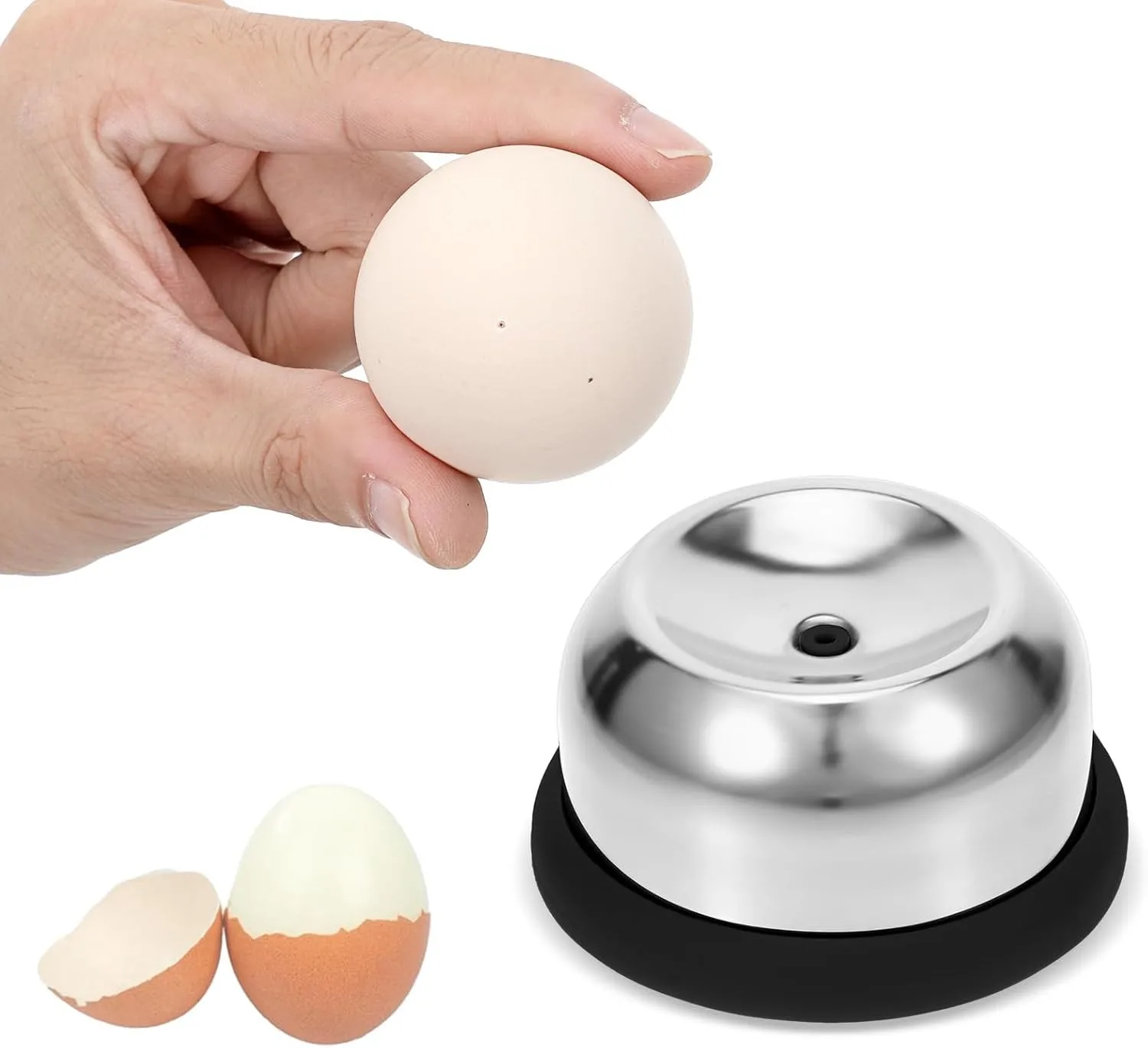 Piercer de huevos de acero inoxidable para huevos duros con pasador retráctil, póker de huevos resistente para obtener buenos huevos duros y huevos, huevos Pi