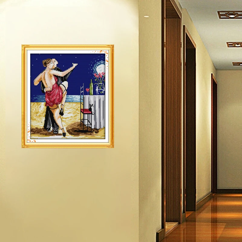 The Tango Printed Canvas Cross-stitch DMC Counted 14CT and 11CT  Cross Stitch Kits DIY Hand Made Embroidery Needlework Crafts