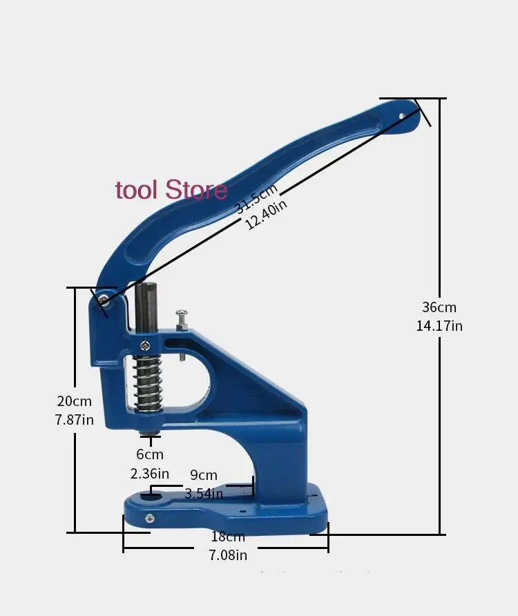 DIY Manual Snap Buttons Pressing Grommet Eyelet Machine Punch Manual Installation Tool Hand Press Sewing Pressing Clamp Machine