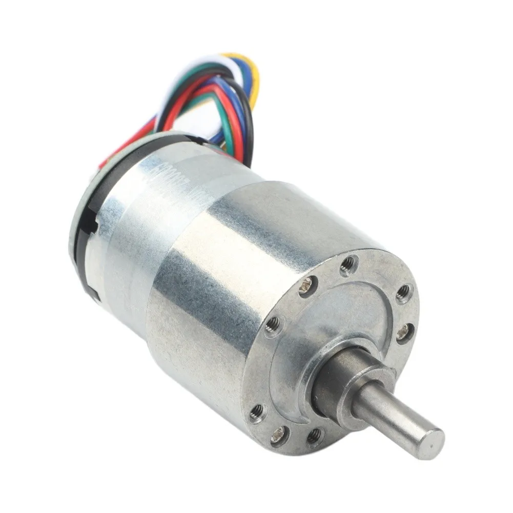12V DC JGB37-520 Gear Motor with Full Metal Construction and Encoder for Reliable Operation in Temperature Range 40C to 120C