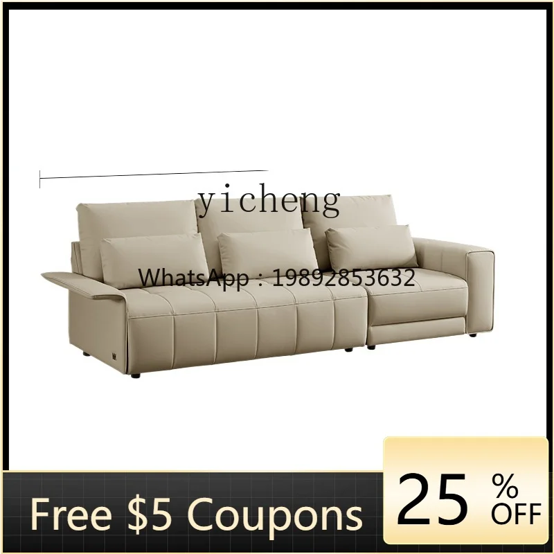 

ZTqh Italian Minimalist Leather Sofa Combination Special-Shaped Corner Modern New Leather Sofa