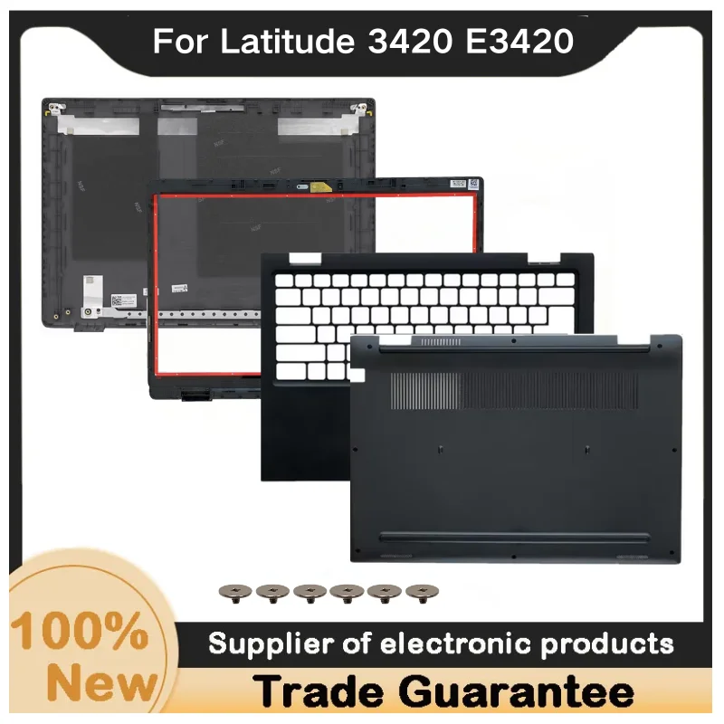 New For Kailxuling Latitude 3420 E3420 LCD Back Cover 02K5F8 / Front Bezel / Upper Case Palmrest 04PX9K / Bottom Case 03VX9G