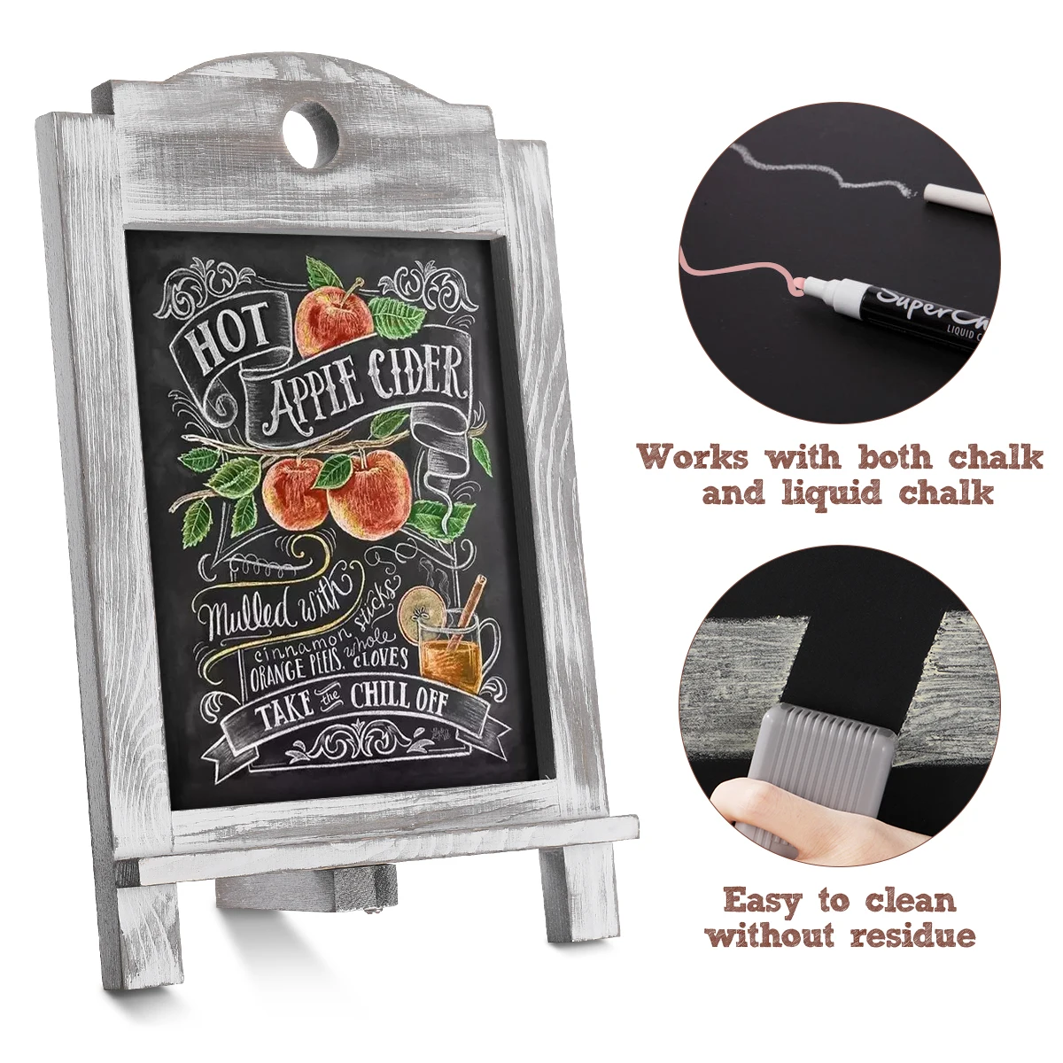 Board Retro Blackboard Desktop Chalk Decorate Buddy Bamboo Chalkboard Countertop