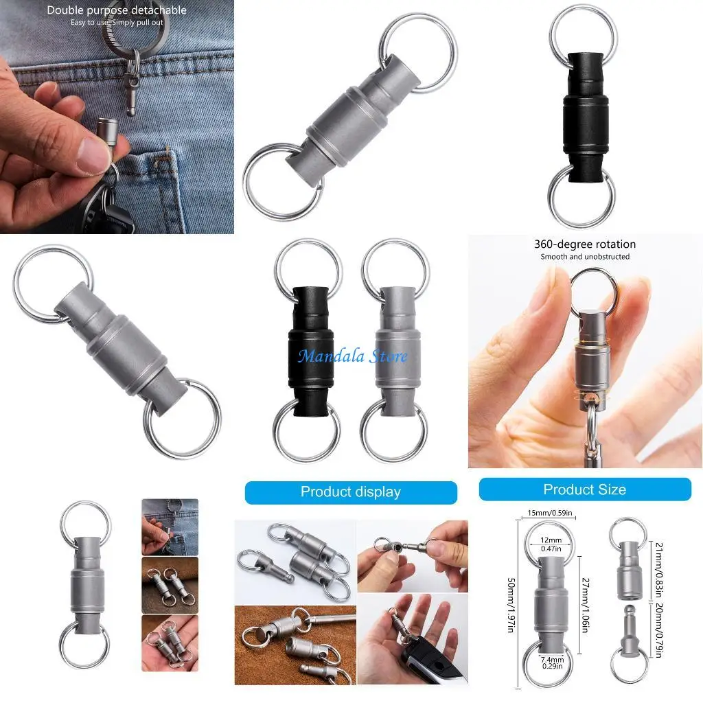 

U2JC Titaniums Holder Swivels Hook Rustproof Double Directional Organizers