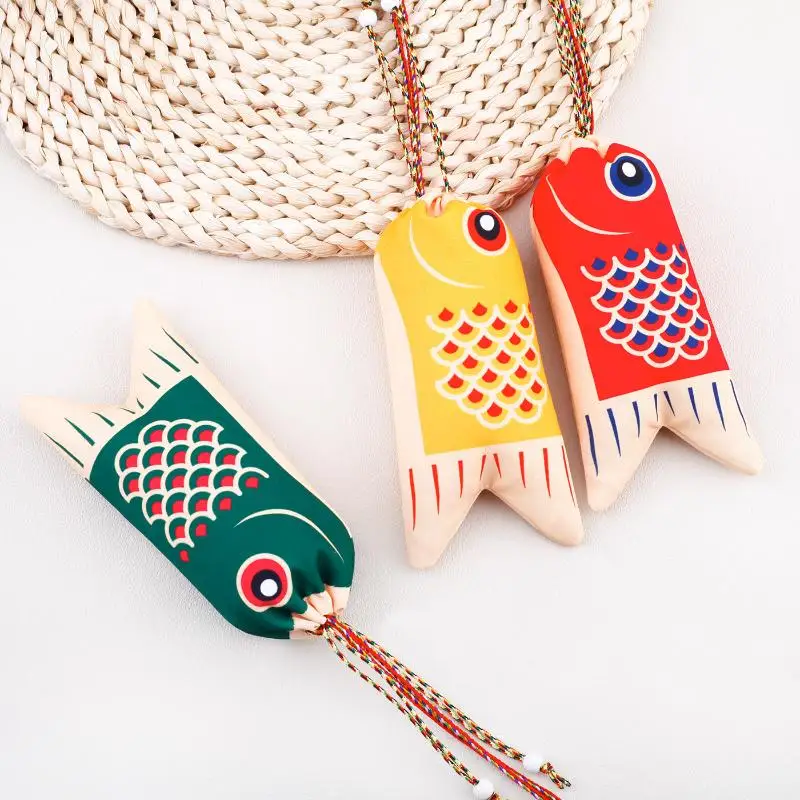 Fashion Small Item Bag Hanfu Decoration Pendant Lucky Pouch Coin Purse Koi Carp Blessing Bag Japanese Style Sachet Jewelry Bags