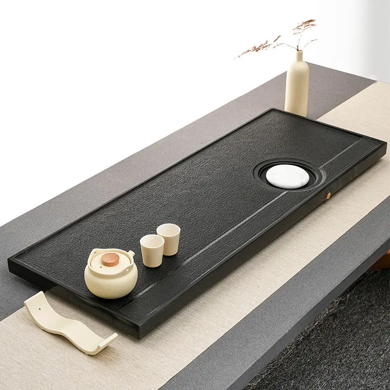 

Black Dining Tea Tray Hospitality Living Room Rectangle Long Tableware Kitchen Office Tea Tray Luxury Bandejas Home Decorationgs