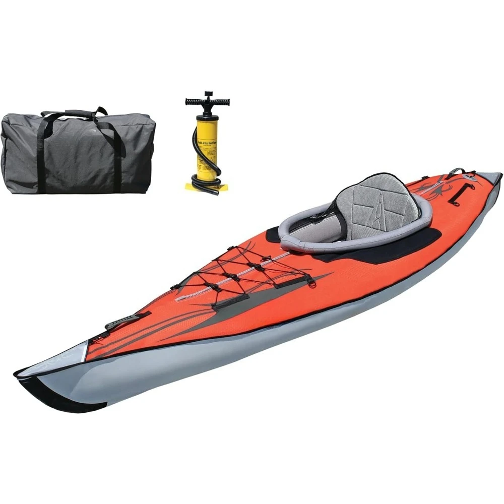 

AdvancedFrame Inflatable Kayak with Carry Bag and Hand Pump for Easy Transport