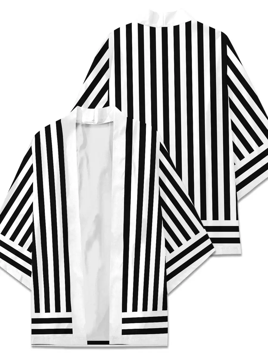 Obanai Iguro Kimono Kimono Cape Lose Dreiviertelärmel Strickjacke Robe Haori