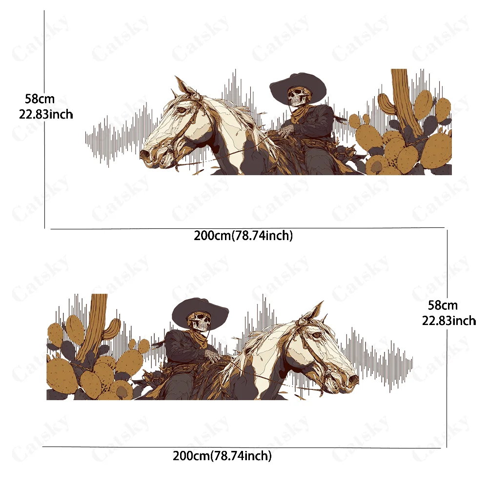 Skeleton pattern stickers for car body and door side decals are suitable for all General Motors vehicles car vinyl wraps