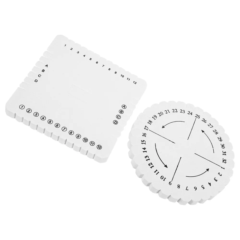 2Pcs Lightweight EVA Braiding Board White 10 * 10 * 0.9cm Knotting Foam Plate Knot Fixed Board Hand Rope Braiding