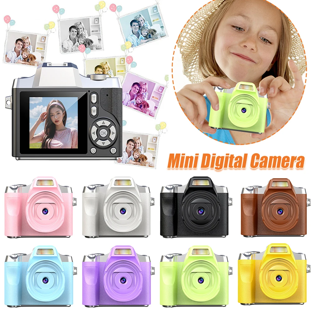 Mini Digital Camera 64MP 1080P Portable CCD Camera Video Recorder Vlogging Camera for Beginner Level Novice Camera Accessory