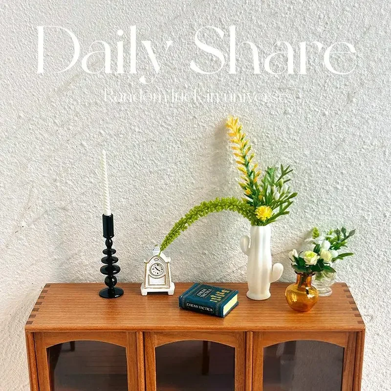 Jarrón en forma de Cactus en miniatura para casa de muñecas, modelo de muebles, accesorios para casa de muñecas, decoración de escena para sala de estar, juguete para juego, 1 Uds.