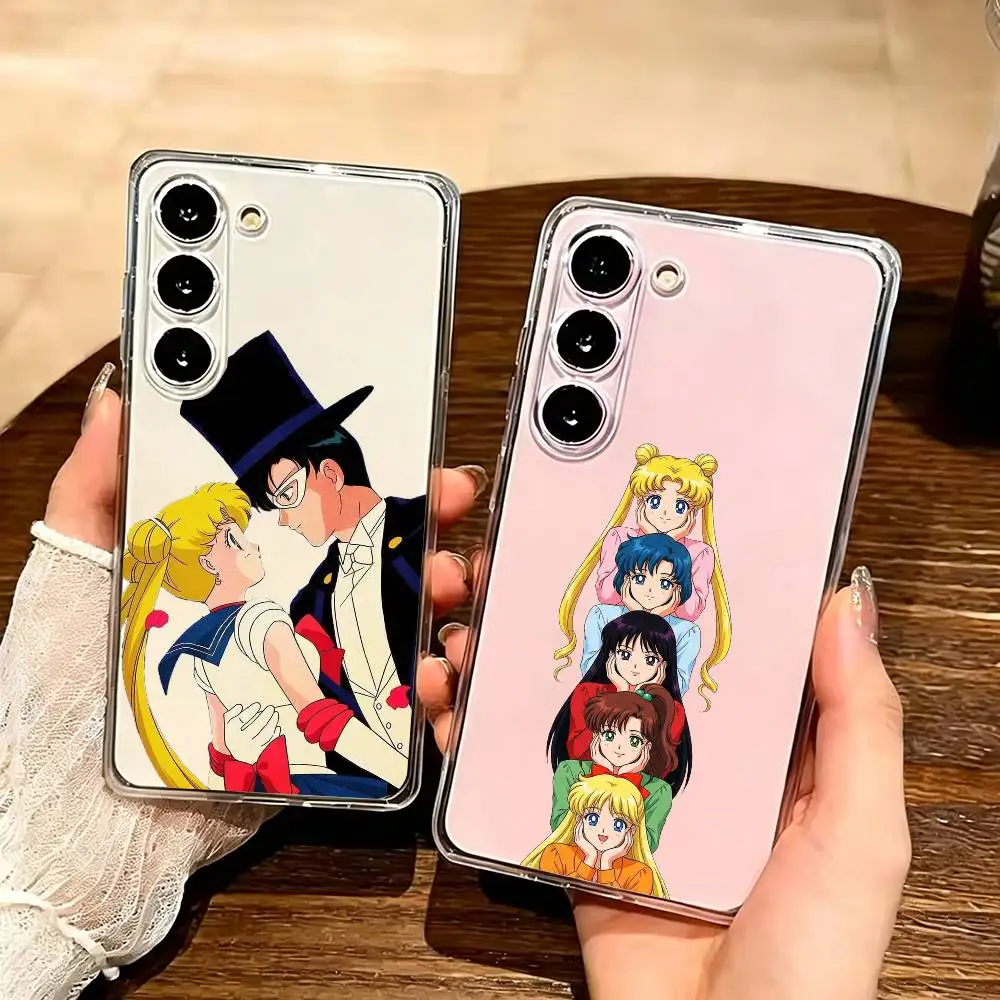 Cute S-Sailors M-Moon-es girls Transparent Shockproof Phone Case For Samsung GalaxyA13,21s,22,31,32,52,53,71,72,73