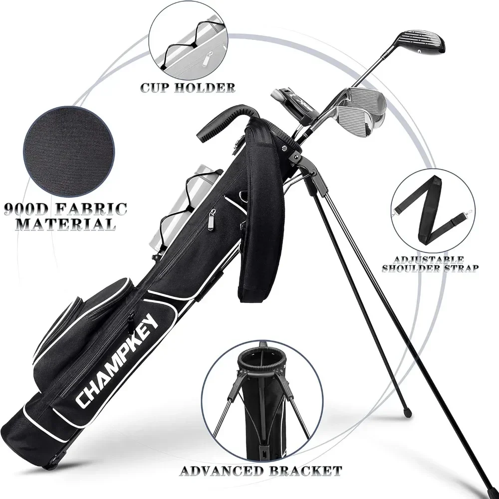 

-Golf Stand Bag | Professional Pitch Golf Bag Ideal For The Driving Range, Par 3 And Executive Courses