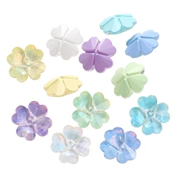 Four Leaf Clover Glass Rhinestone Flower for Arts and Crafts Supplies Four Hearts Crystal Stone For Jewelry Making Clothing DIY