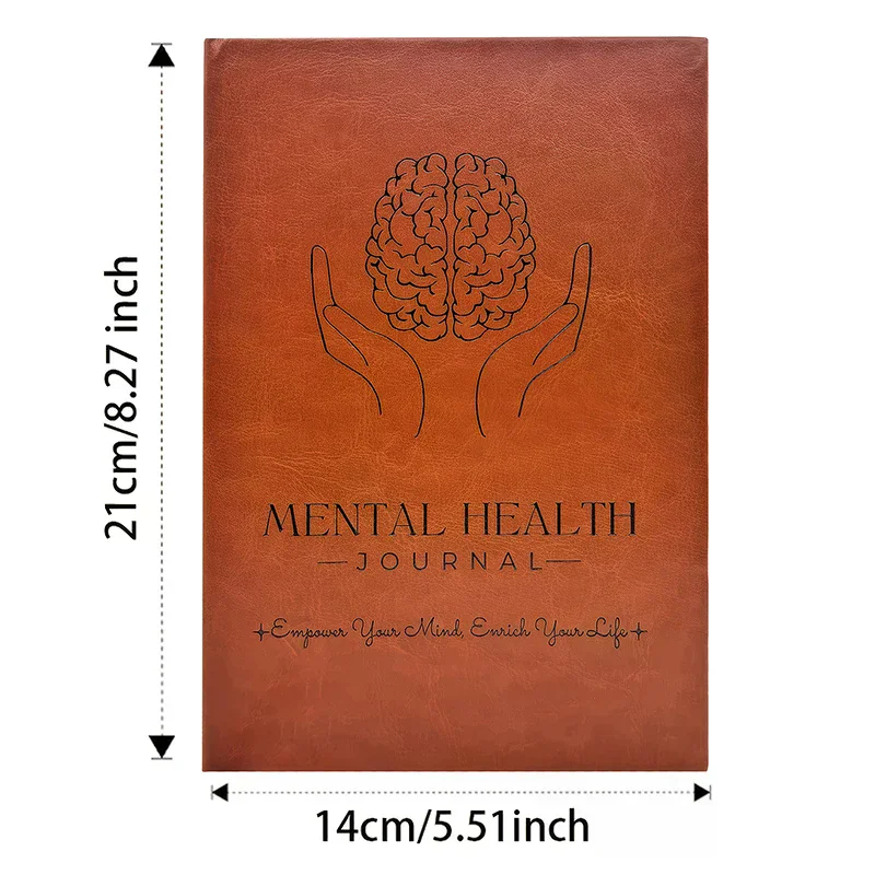 Geestelijk gezondheidsdagboek Anxiety & Guided Journal Zelfzorgtijdschrift om positief denken te oefenen ADHD Planner met Mood Tracker