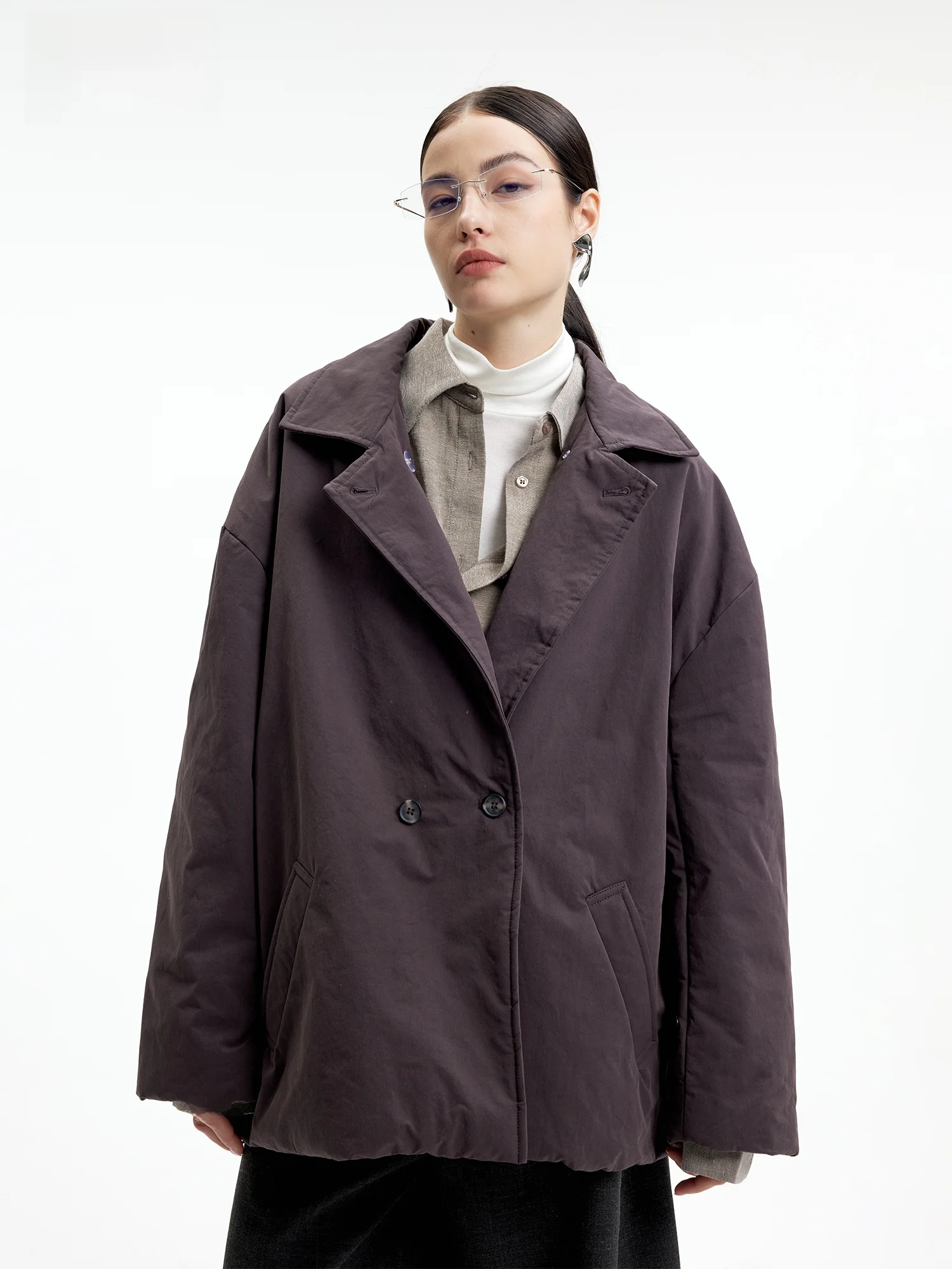 

Новое зимнее хлопковое пальто Wildund с отложным воротником, широкой посадкой, средней длины, верхняя одежда для повседневной носки, элегантное и стильное.