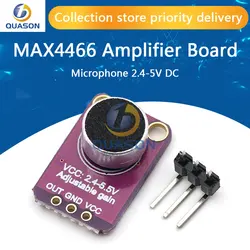 GY-MAX4466 MAX4466 Electret микрофонный модуль усилителя с регулируемым коэффициентом усиления GND VCC Плата усилителя 2,4-5 в постоянного тока