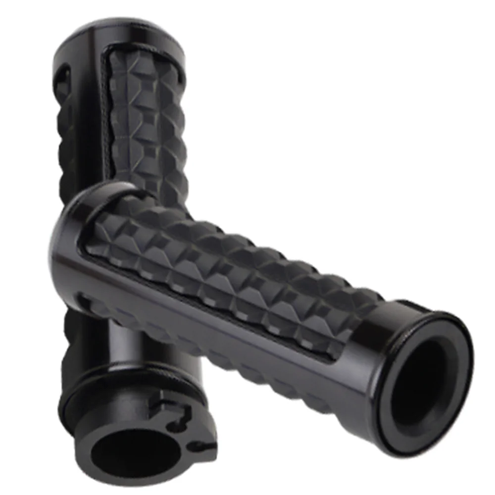 2 pcs Universal Motorcycle Throttle Hand Grips Aluminum Alloy For Motorcycles with 1 inch (25mm) Cable Throttle Handlebar