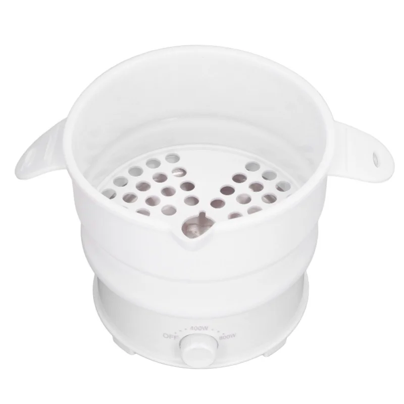 1.2L Foldable Electric Hot Pot 800W Travel Cooking Pot For Camping Office Hotel Noodle Porridge Soup 110V/220V