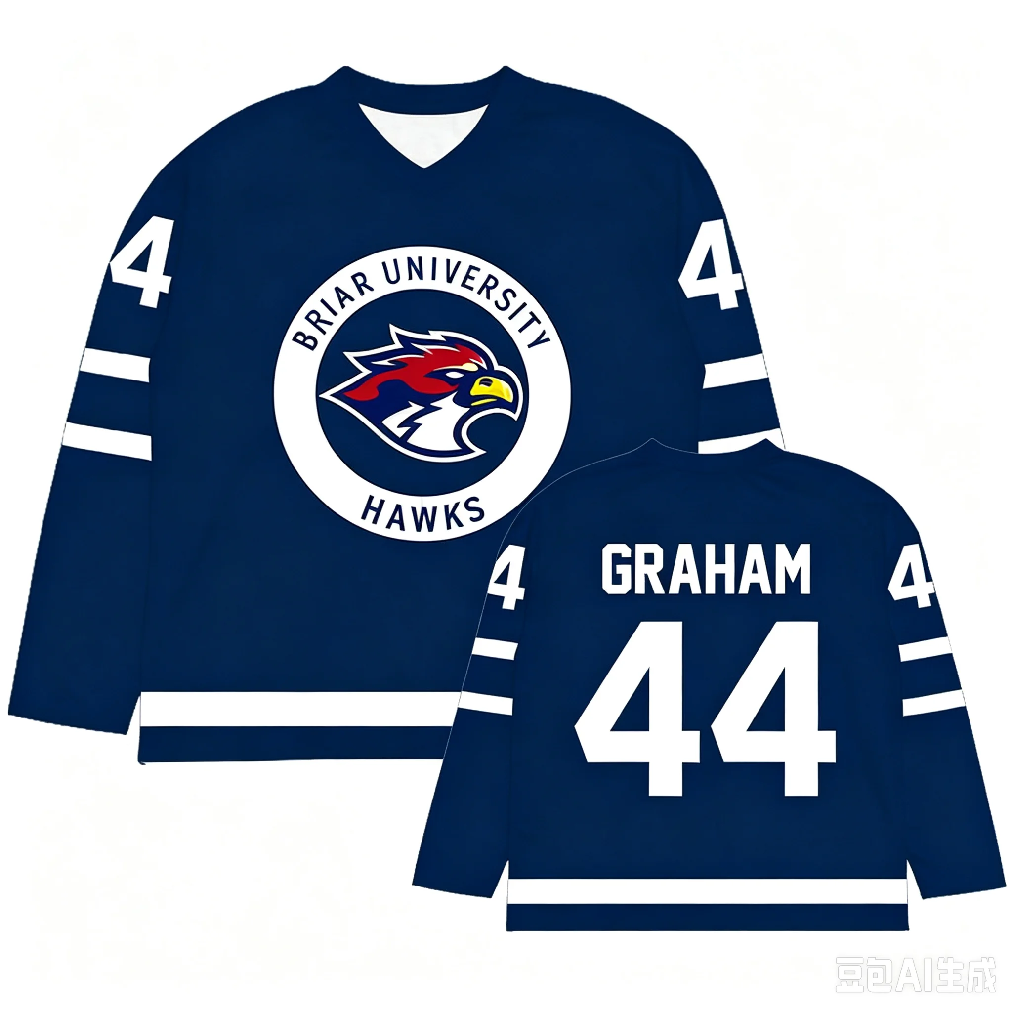Off Campus Garrett Graham No.44 ice hockey jersey Briar University sportswear Sports Men's T-Shirt Kid's Clothing Tee Woman ﻿