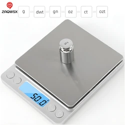 3Kg/500G 0.01g Digital Kitchen Scale Precision Scales Jewelry Weighing For Food Diet Postal Balance Measuring LCD Electronic