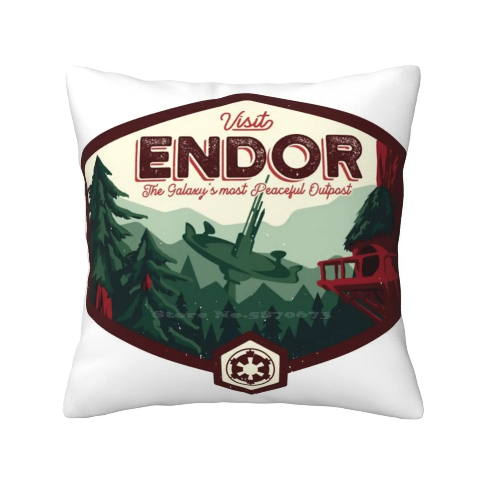 / The Most Peaceful Outpost! Pillow Cover Hug Pillowcase Endor Tree Ewok Atst Forest Sw Travel Xwing Luke Saber Tatooine