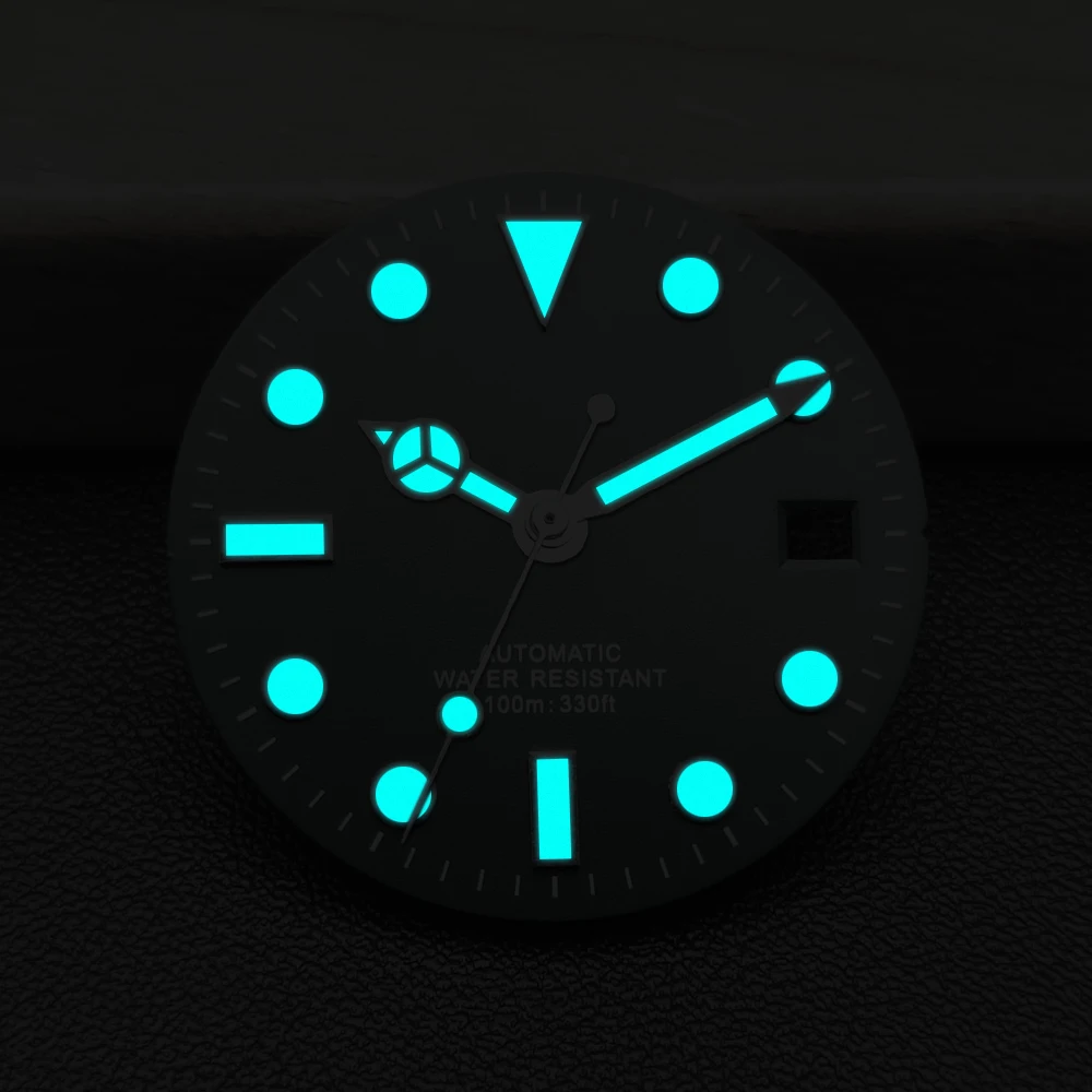 28.5mm Watch Dial With Watch Hands Luminous Fit NH35 NH36 Watch Faces Automatic Movement Replacement