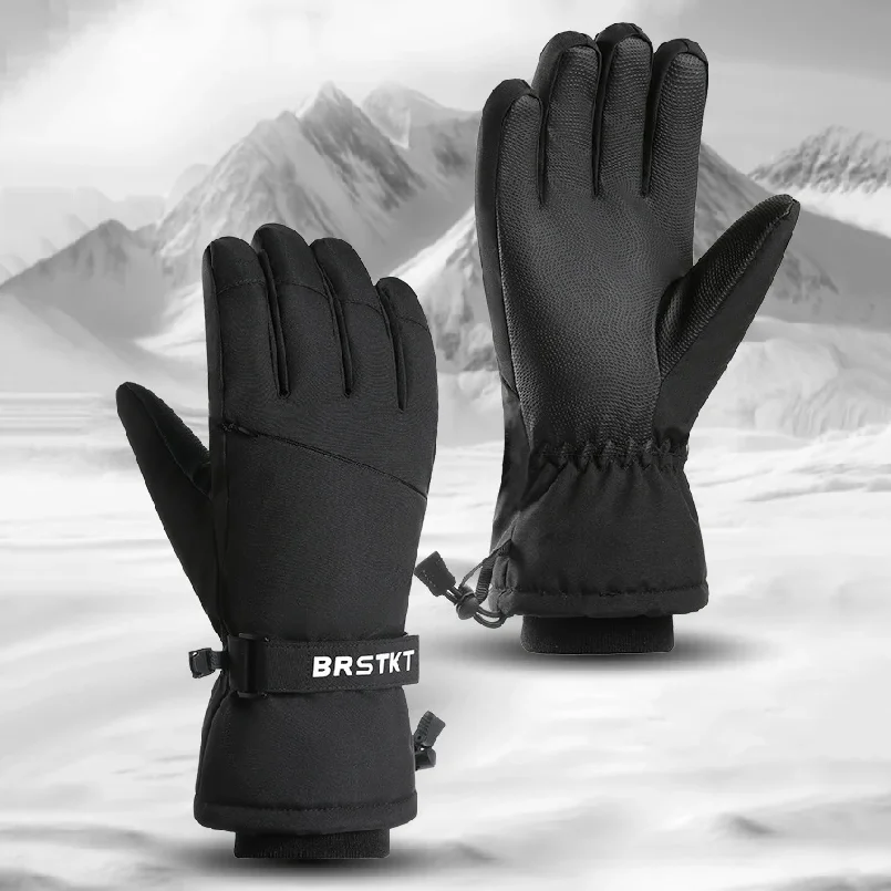 Adult Warm Winter Skiing Gloves Waterproof Thin Skateboarding Gloves Warm Motorcycle Bicycle Gloves Men and Women