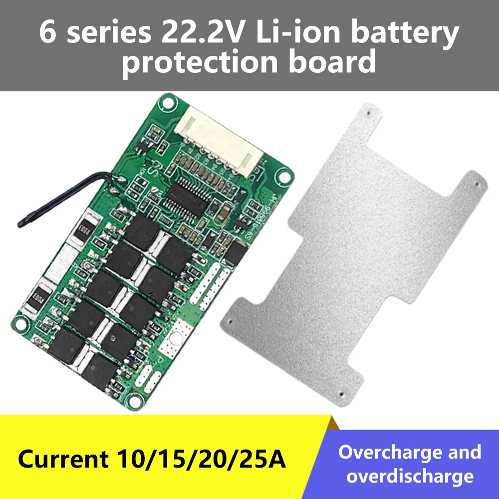 6S 18650 Lithium Battery Management System Charging Protection Board Active Equalisation Module with Temperature Control