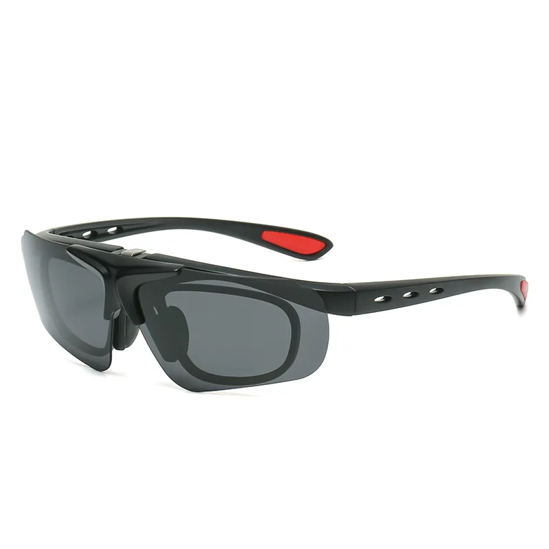 KIZN مشبك مغناطيسي نظارات شمسية رياضية قصر النظر نظارات الرجال النساء وصفة طبية ركوب نظارات قصر النظر الاستجماتيزم -0.5 إلى -10