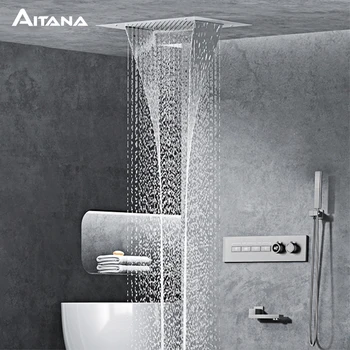 LED Black Shower System 1