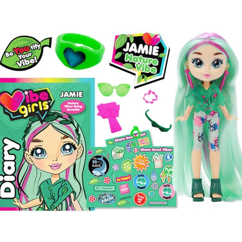 Nieuwe Originele Vibe Meisjes Meisje Pop Met 50 Stickers En Accessoires Vibe Dagboek Mode Dressup Poppen Accessoires Meisjes Spelen Huis