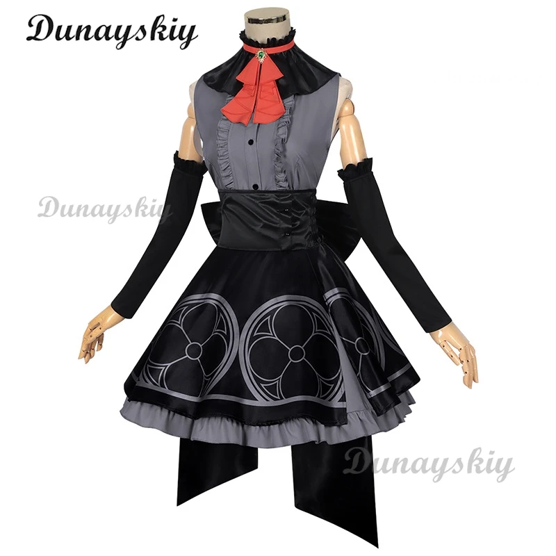 لعبة الأزرق الأرشيف Aomori الألغام رمادي داكن فستان الأميرة تأثيري حلي لوليتا شعر مستعار امرأة عيد الميلاد حفلة عيد ميلاد البدلة مخصصة