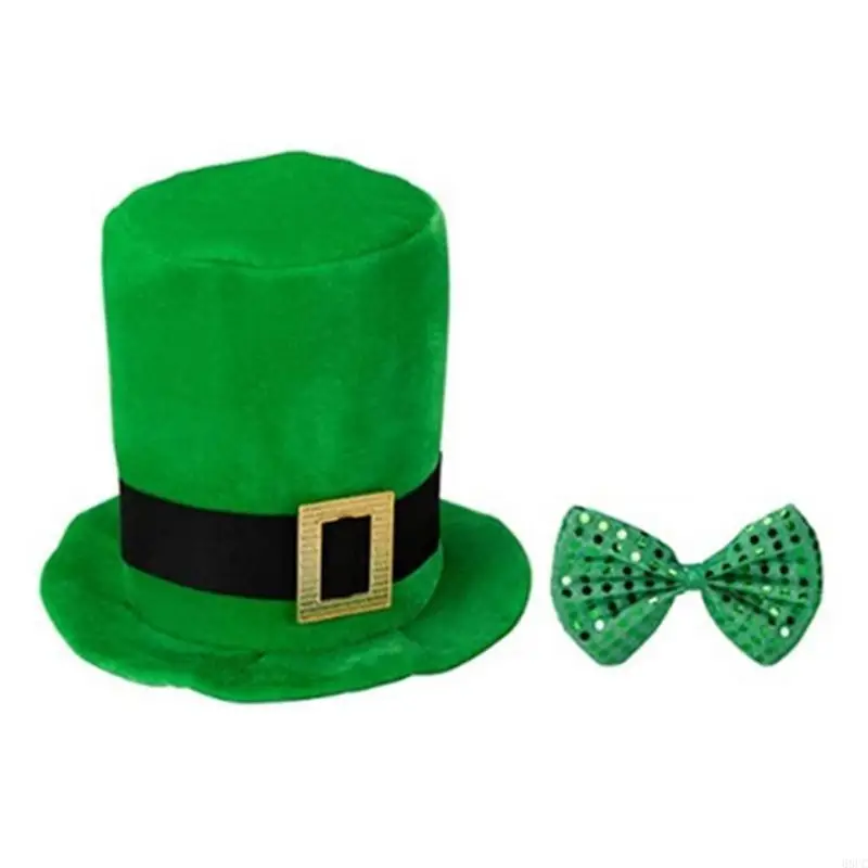 68UC Stpatrick Day Glittering Bowtie Festival 장식 아일랜드 전국의 날 소품