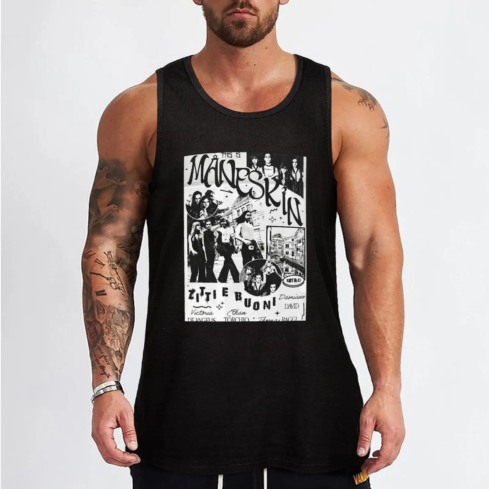 Rush! World Tour- Teatro d'ira Vol I Tank Top Solid Color Basic Tank Top Regular Fit Casual