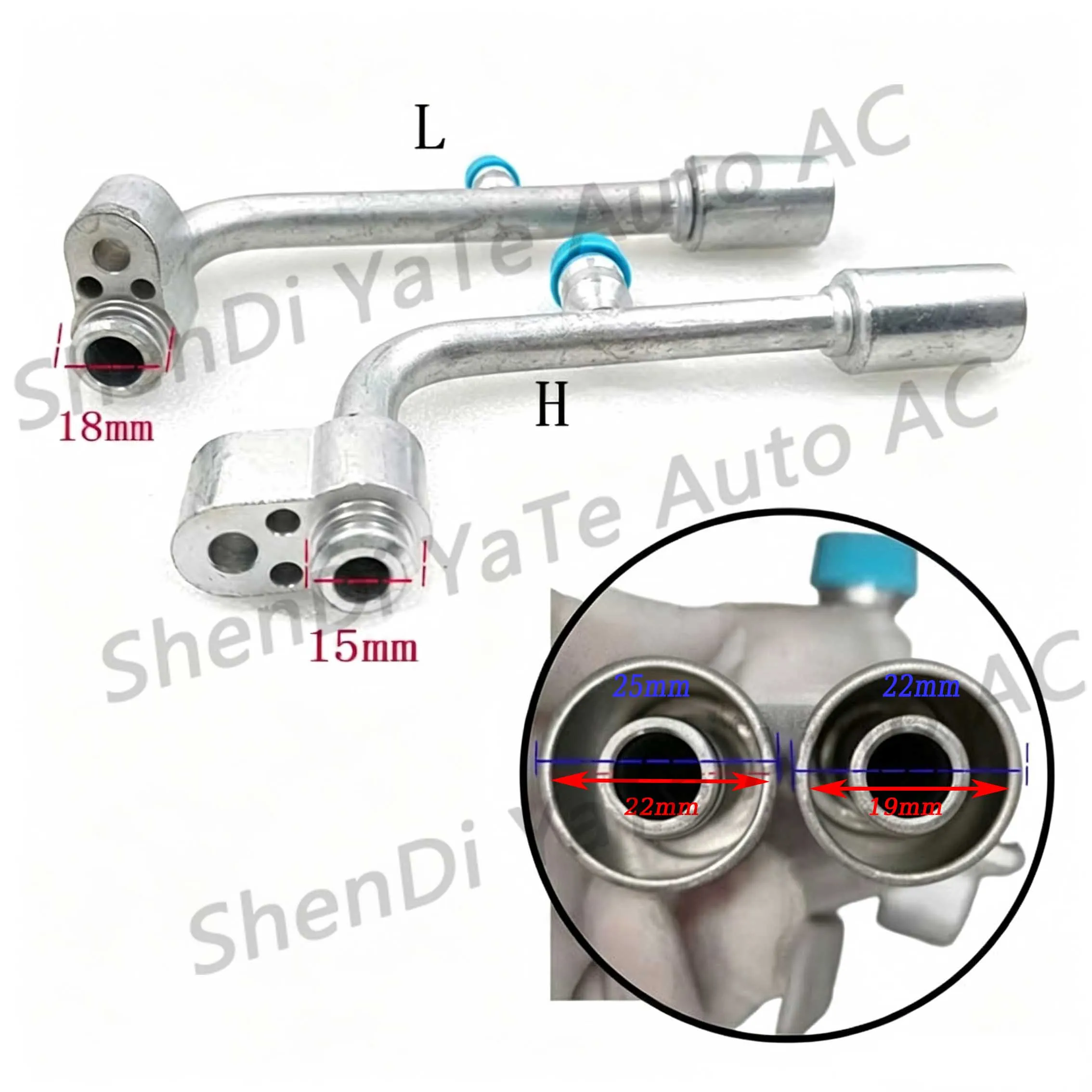 High and Low Pressure Pipe Joints Connector Of The Excavator Komatsu AC Compressor For Komatsu PC200-7 PC220-7 PC300-7 PC360-7
