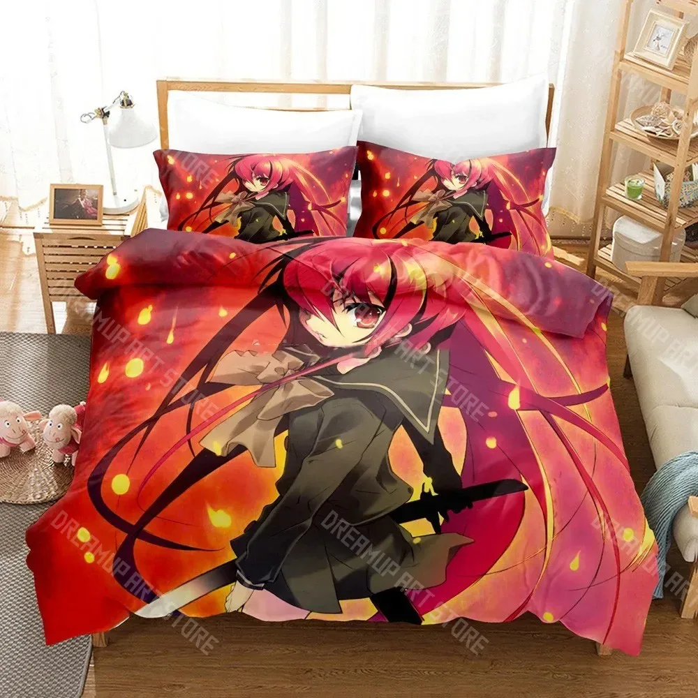 3D Printed Shakugan No Burning‑Eyed Shana Bedding Set for Boys Girls Duvet Cover Twin Queen King Full Single Double Sizes