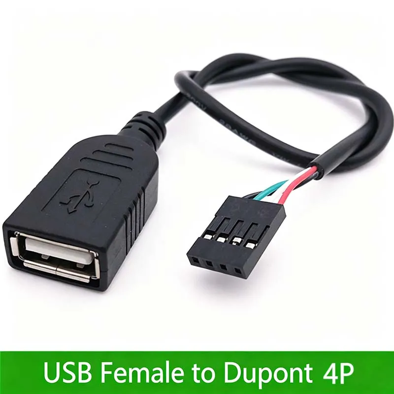 5PCS USB Female to DuPont 2.54-4P Adapter Cable for Host-Integrated Expansion—Terminal Cable, Data Cable, and Connection Cable