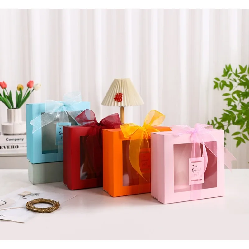 Geschenkbox mit Fenster, Brautjungfernbox zum Verschenken von Geschenken, Luxus-Geschenkbox zum Geburtstag, Valentinstag, als Geschenkverpackung, Geschenkboxen – Detail 2