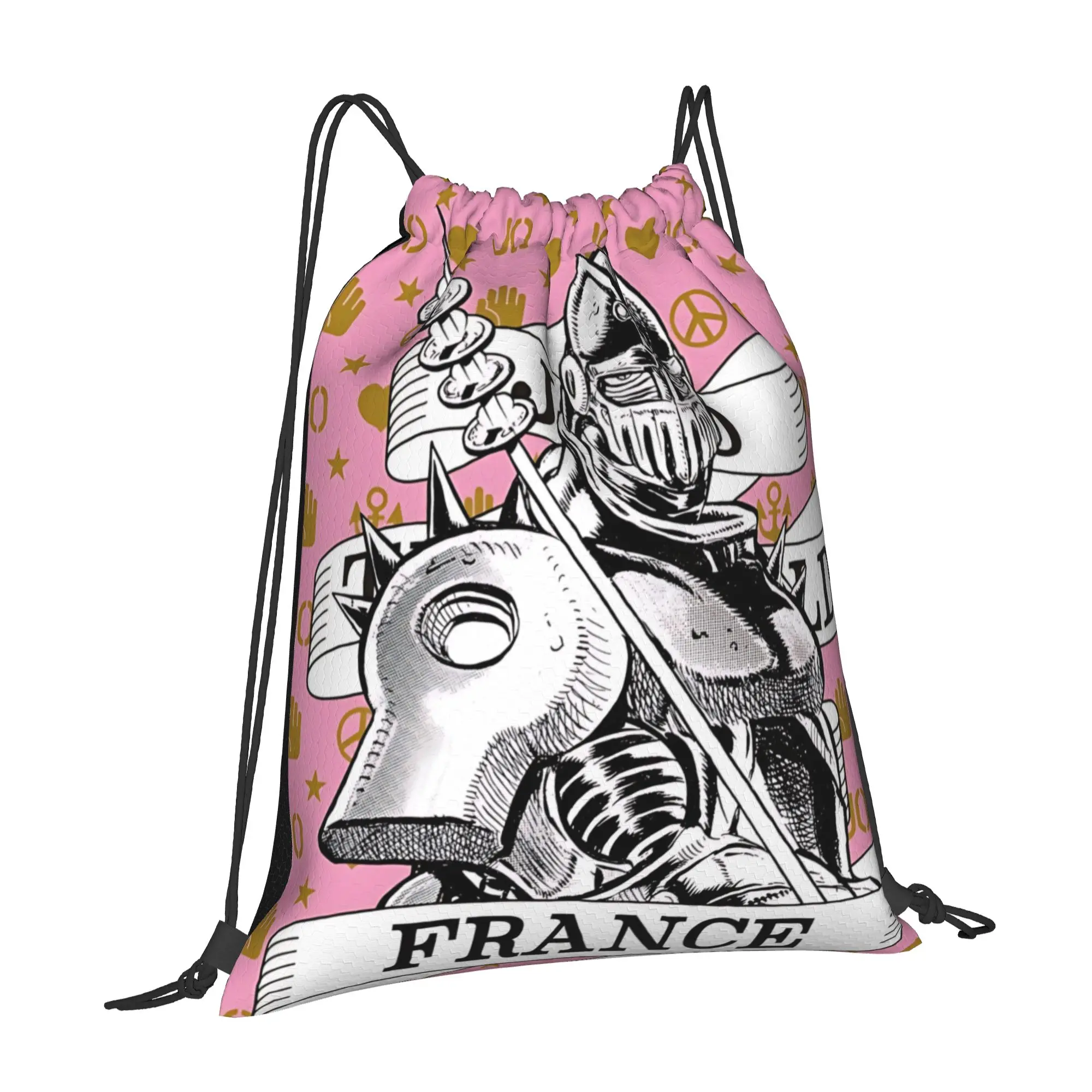 For travel Pouch Jojo's Bizarre Adventure World  Kawaii Drawstring Bags Shopping Shoe Clothes Storage Teen Portable Rucksack