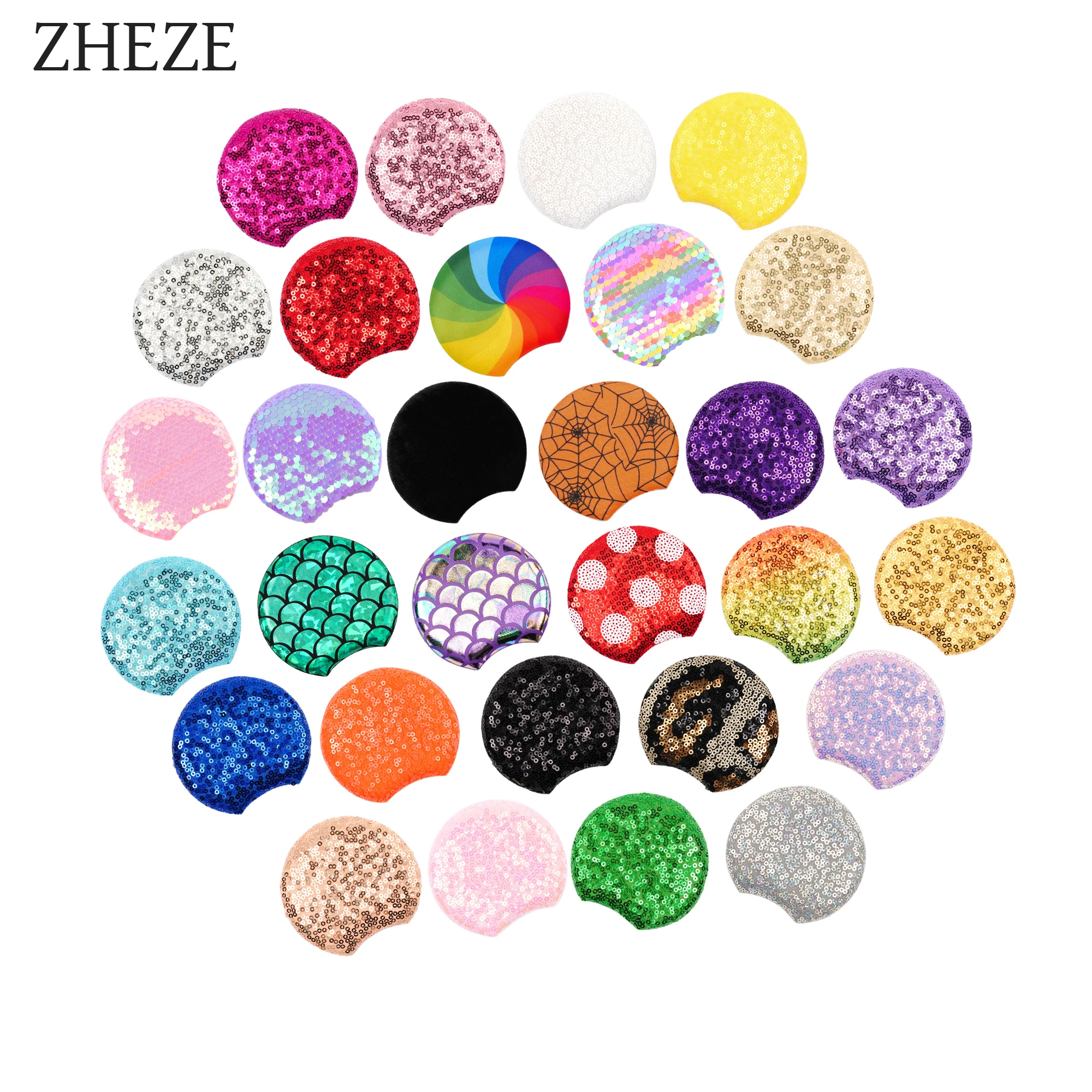 

10Pairs/Lot Wholesale 3.5'' Sequin Mouse Ears For Children Glitter Festival Headband Birthday Party Girls DIY Hair Accessories