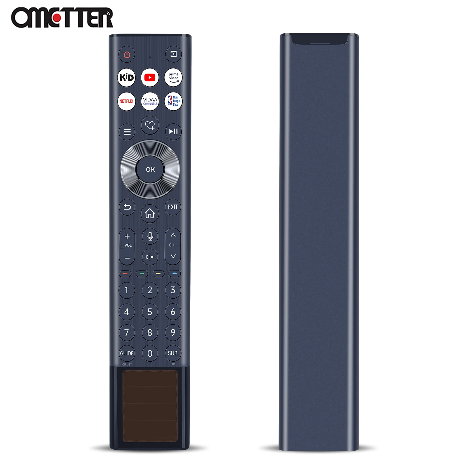 جهاز التحكم عن بعد الصوتي بالطاقة الشمسية ERF6F66H الجديد لتلفزيون Hisense الذكي مع قناة NBA