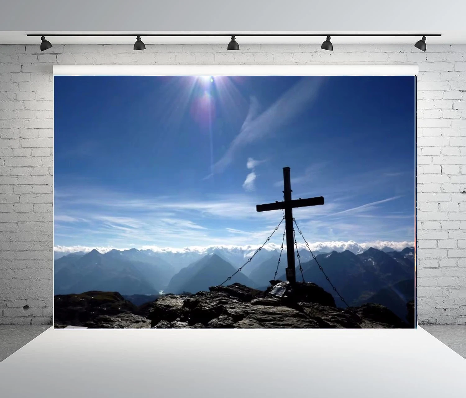 Wooden Cross Photography Backdrop Easter Saint Holy Faith Paradise God Bless Religion Jesus Nativity Background for Easter Photo