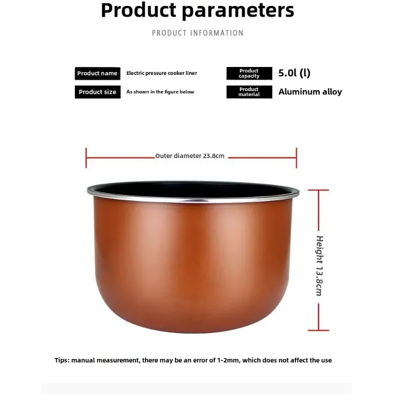 For Midea 5L electric pressure cooker non-stick pot CS5036P inner pot S50B10/SS5045P/PSS5050P