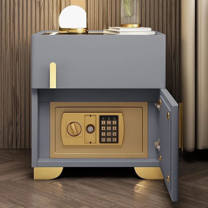 

Smart bedside table, safe, multi-functional solid wood combination lock, invisible safe, integrated bedroom, small bedside table