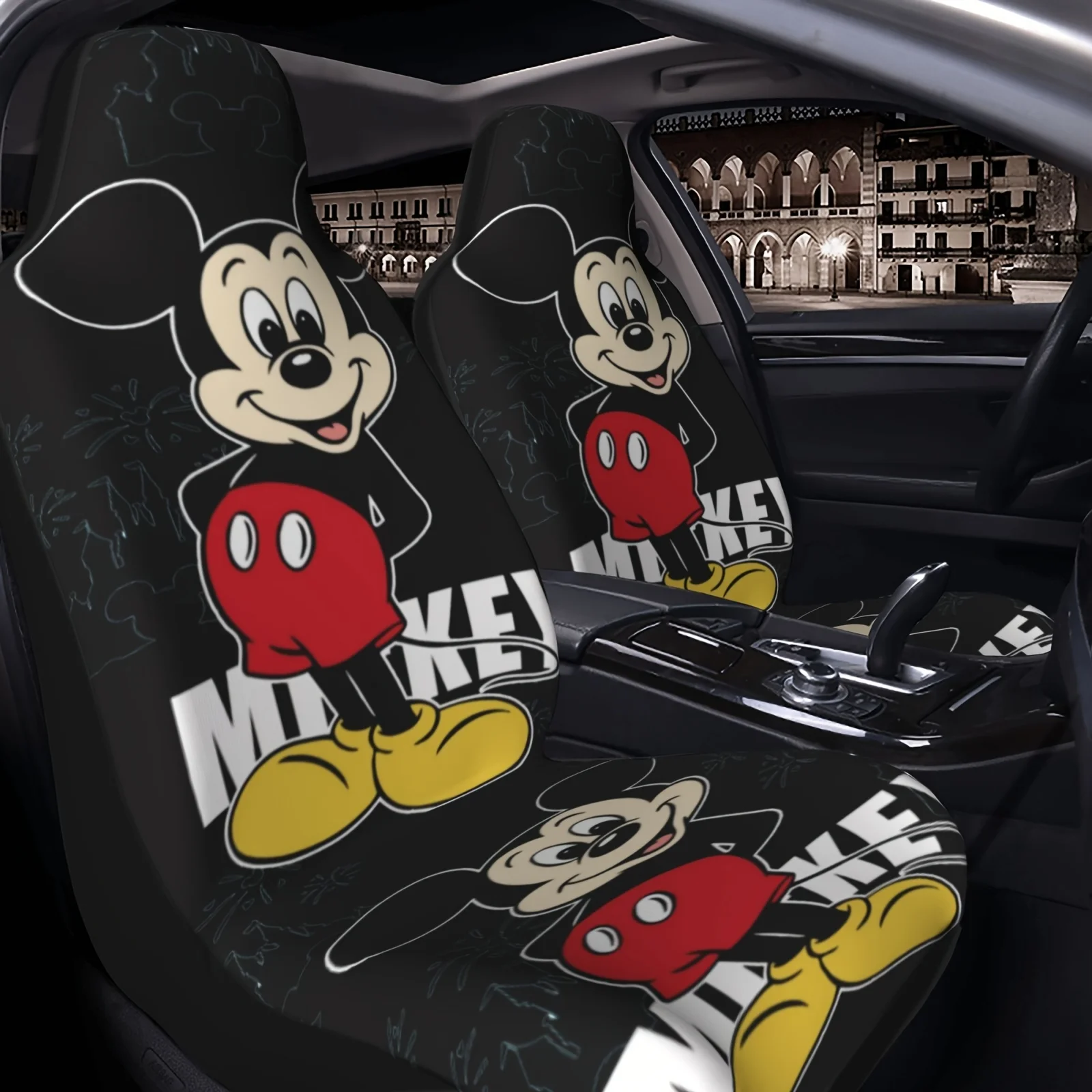

1Pcs Disney Mickey Mouse Design Car Seat Cover, Personalized Car Front Seat Cover, Cute Cartoon Car Interior Seat Accessories, Front Seat Protector for Women and Men, Suitable for Cars, Trucks, Vans, Suvs, Sedans