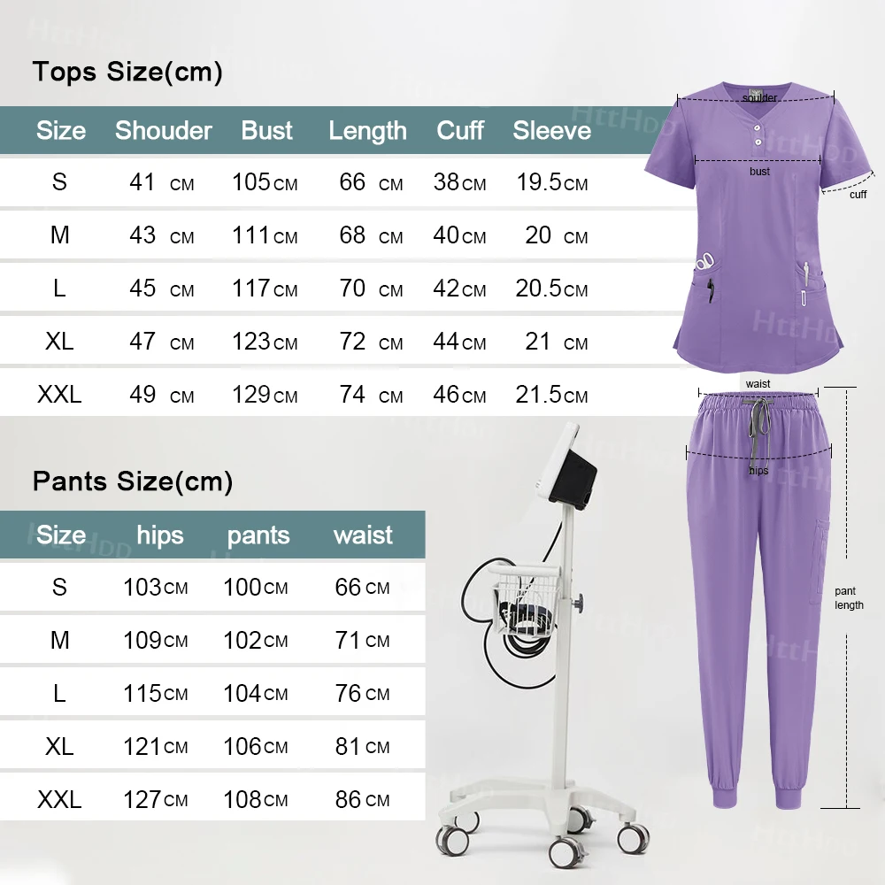 Scrub Women Wholesale Nurse Uniforms Multicolour Short Sleeved Shirt Joggers Pants Set Veterinary Pet Clinic Doctor Work Clothes