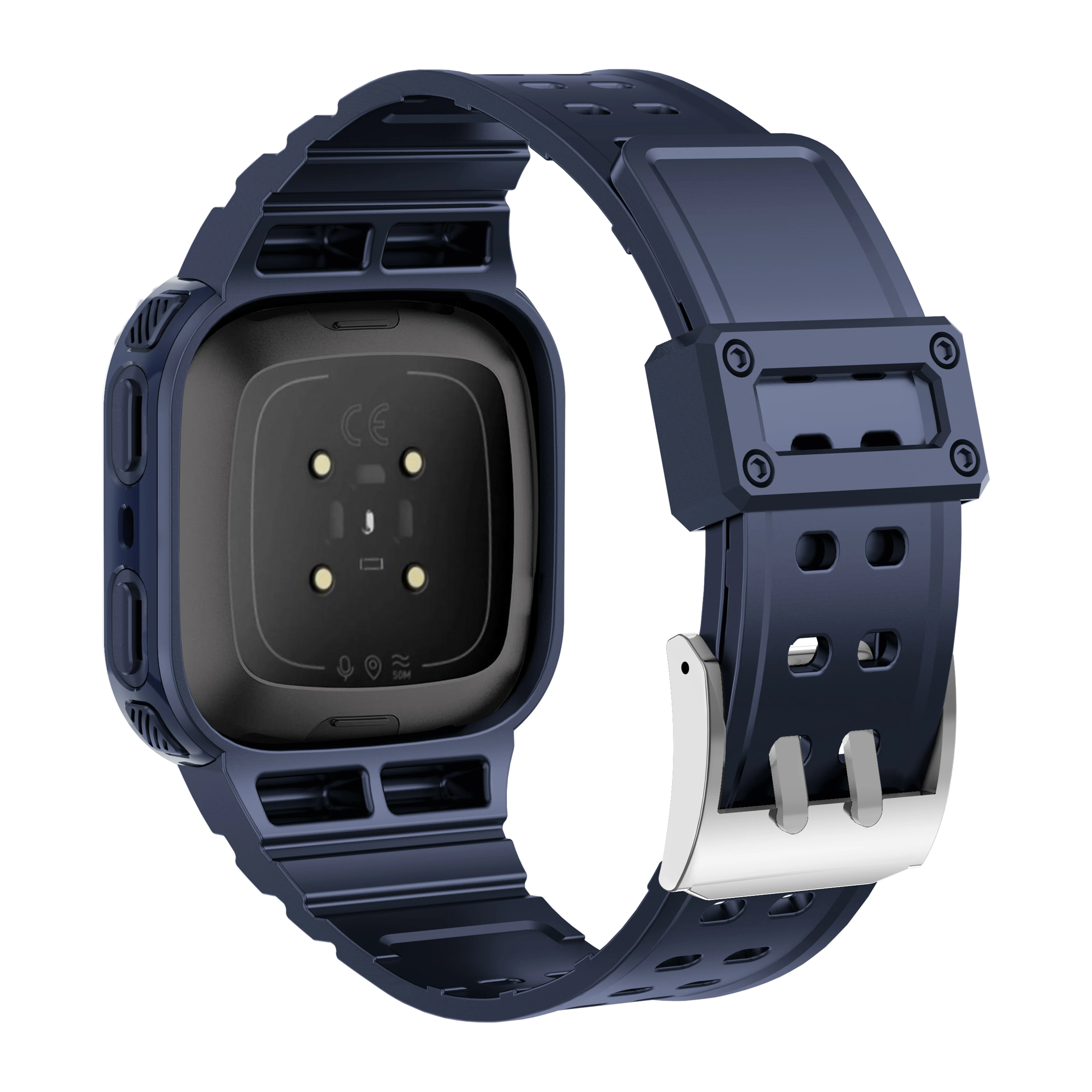 Ремешок для Fitbit Versa1234, ремешок «Все в одном» с защитным чехлом, ремешок для наручных часов Versa Lite/Sense, противоударный ремешок из ТПУ для занятий спортом