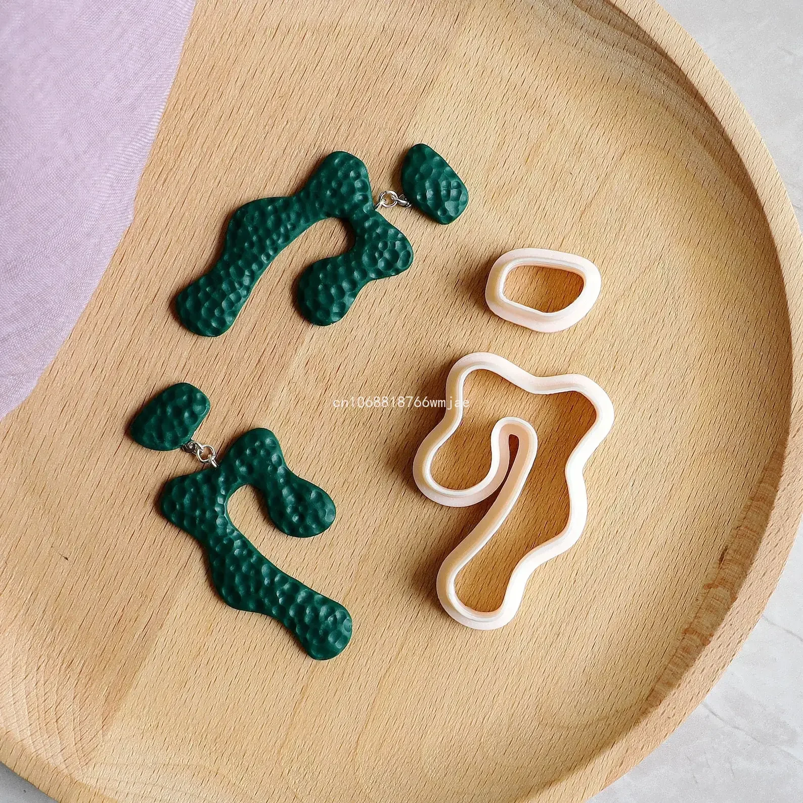 Irregular Geometric Polymer Clay Molds Leaves Abstract Shaped Clay Cutters for DIY Earring Jewelry Pendant Embossing Cutting